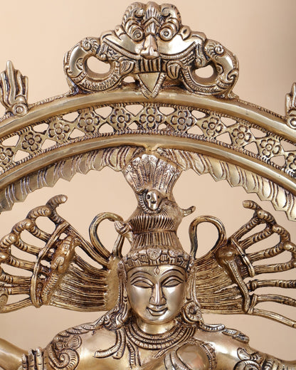 Brass Superfine Nataraja Finely Crafted Statue 24.5" - Budhshiv.com