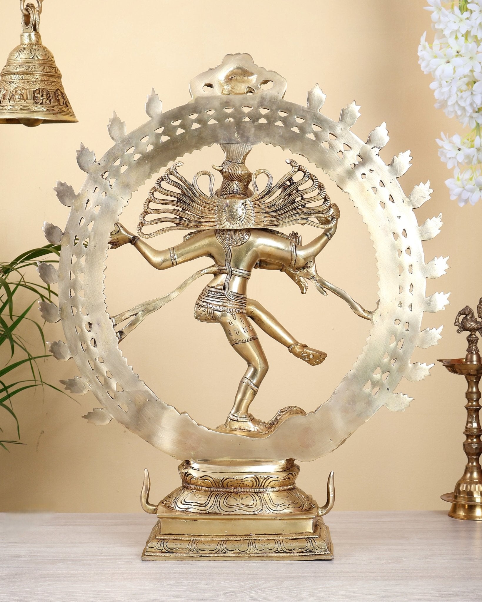 Brass Superfine Nataraja Finely Crafted Statue 24.5" - Budhshiv.com