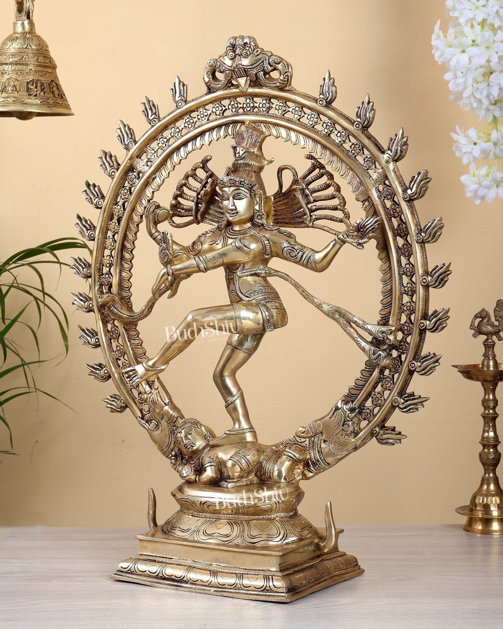 Brass Superfine Nataraja Finely Crafted Statue 24.5" - Budhshiv.com