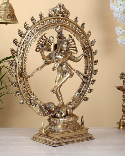 Brass Superfine Nataraja Finely Crafted Statue 24.5" - Budhshiv.com
