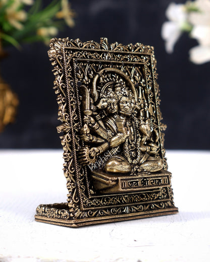 Brass Superfine Panchmukhi Hanuman Car Dashboard Idol (3 Inches) - Budhshiv.com