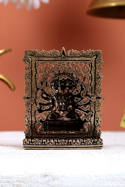 Brass Superfine Panchmukhi Hanuman Car Dashboard Idol – Protective Divine Miniature (3 Inches) - Budhshiv.com