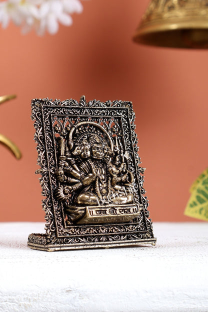 Brass Superfine Panchmukhi Hanuman Car Dashboard Idol – Protective Divine Miniature (3 Inches) - Budhshiv.com