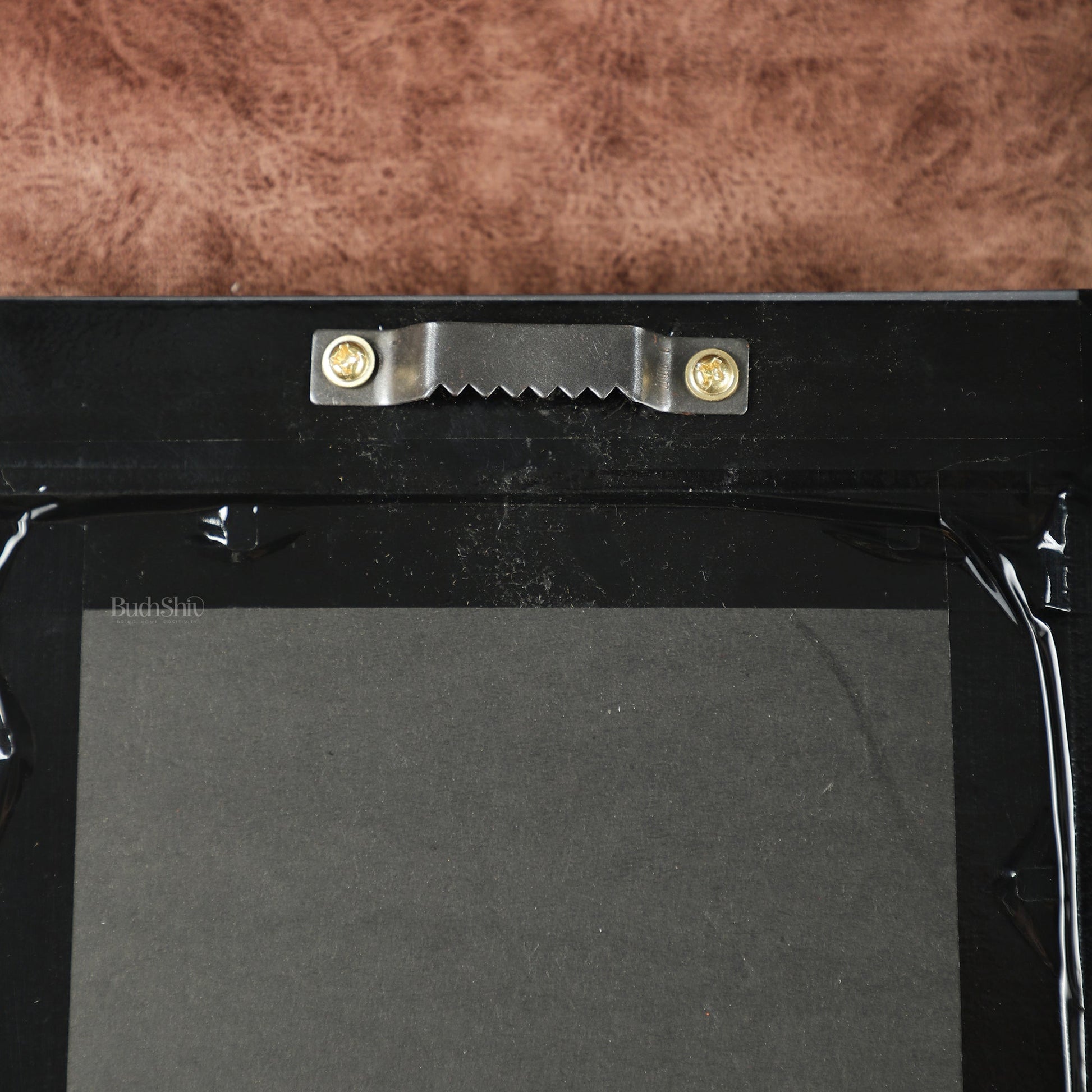 Brass Superfine Panchmukhi Hanuman Wall Hanging with wooden frame – 9.5 Inch - Budhshiv.com