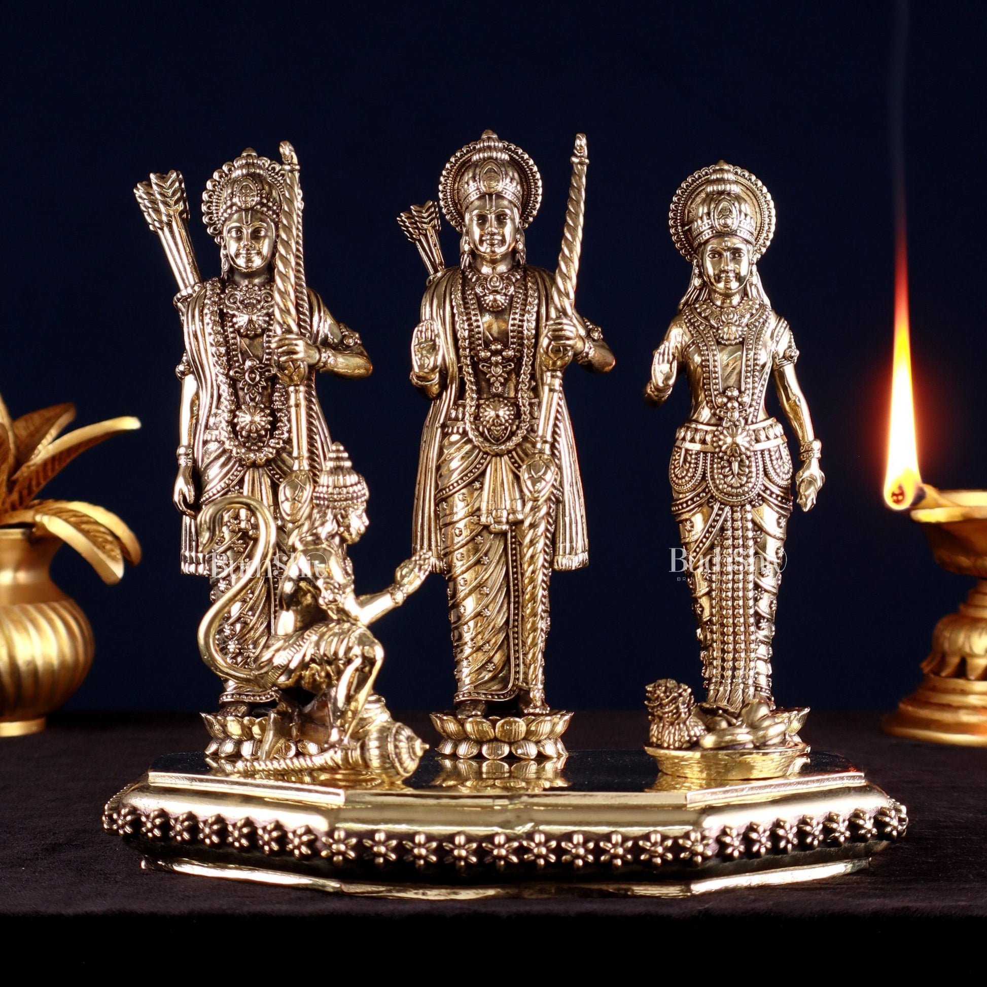 Brass Superfine Ram Darbar Idol – 7" - Budhshiv.com