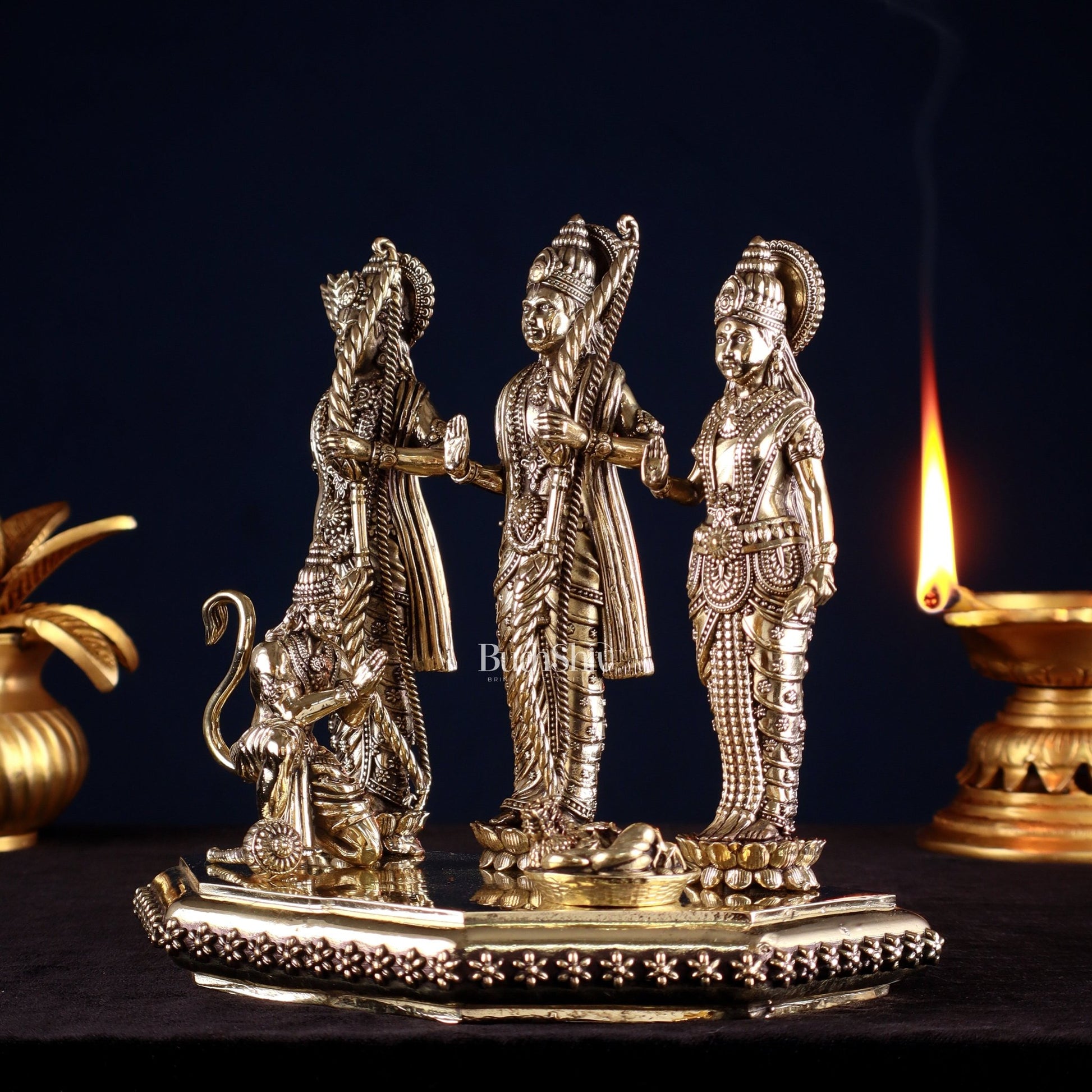 Brass Superfine Ram Darbar Idol – 7" - Budhshiv.com