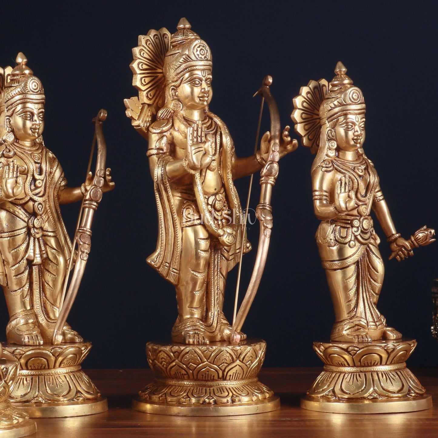 Brass Superfine Ram Darbar Idol Set – 12 Inch, 10.5 Kg - Budhshiv.com