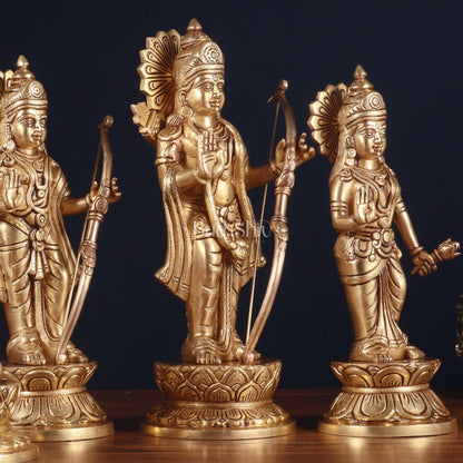 Brass Superfine Ram Darbar Idol Set – 12 Inch, 10.5 Kg - Budhshiv.com