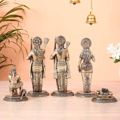 Brass Superfine Ram Darbar Individual Idol Set 7.5 inch - Budhshiv.com