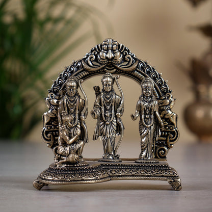 Brass Superfine Ram Darbar Miniature Idol – 3.2 Inch Divine Sculpture (132 gm) - Budhshiv.com