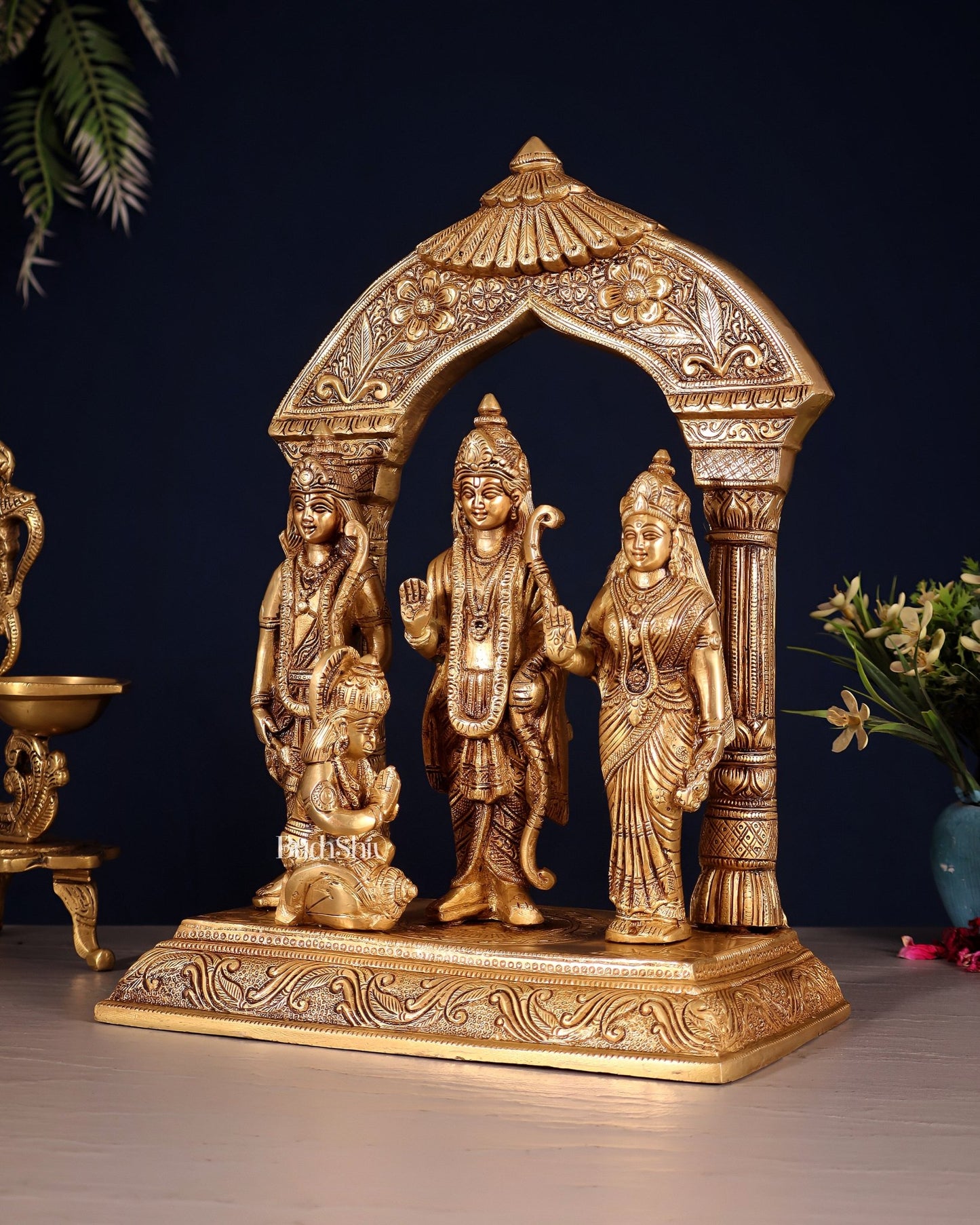 Brass superfine Ram Darbar Statue 12 inch - Budhshiv.com