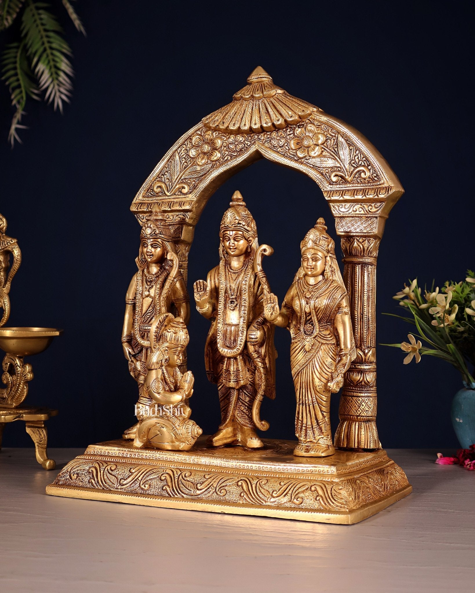 Brass superfine Ram Darbar Statue 12 inch - Budhshiv.com