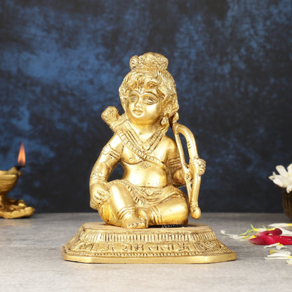Brass superfine Ram Lalla idol 6 inch - Budhshiv.com