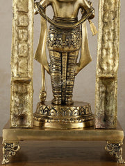 Brass Superfine Ram Lalla Statue with Arch and Enhanced Carvings 24 inch - Budhshiv.com