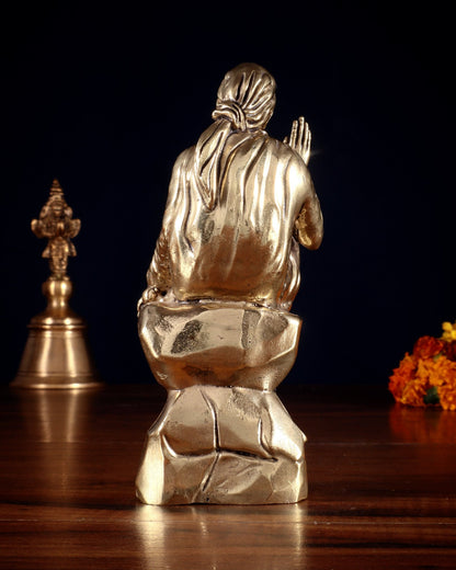 Brass Superfine Sai Baba Idol – 6” Height | Intricate Detailing - Budhshiv.com