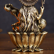 Brass Superfine Saraswati Idol - 4 Inch - Budhshiv.com