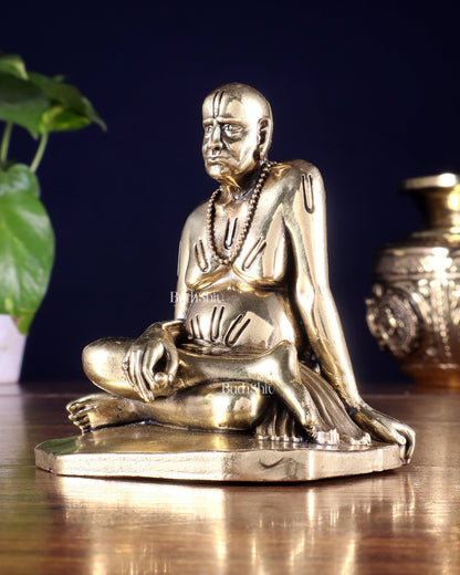 Brass Superfine Swami Samarth Idol 4 inch - Budhshiv.com