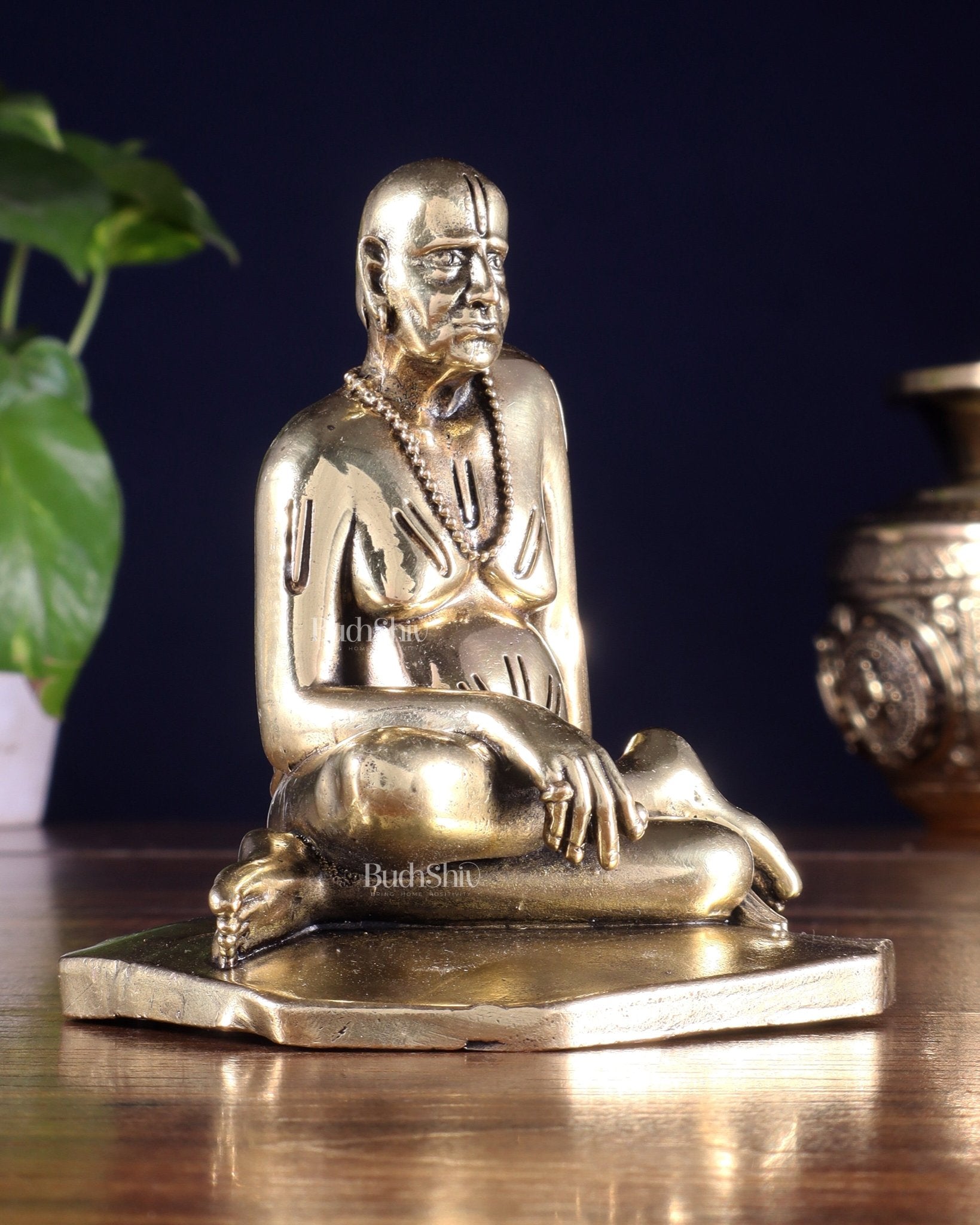 Brass Superfine Swami Samarth Idol 4 inch - Budhshiv.com