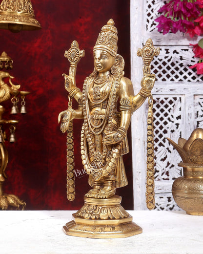 Brass Superfine Tirupati Balaji Idol – 14.5 Inch enhanced carvings - Budhshiv.com
