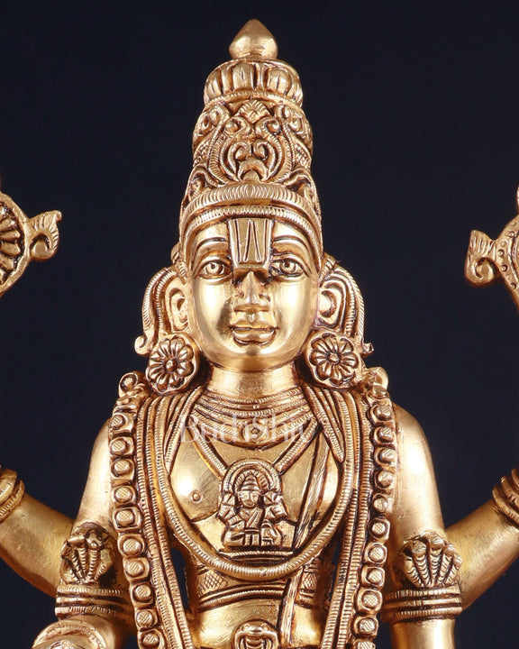 Brass Superfine Tirupati Balaji Idol – 14.5 Inch - Budhshiv.com