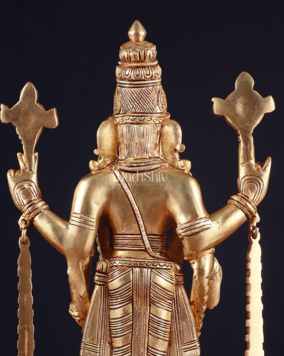 Brass Superfine Tirupati Balaji Idol – 14.5 Inch - Budhshiv.com