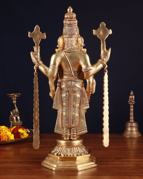 Brass Superfine Tirupati Balaji Idol – 14.5 Inch - Budhshiv.com