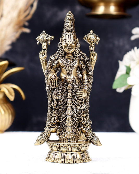 Brass Superfine Tirupati Balaji Statue 6 inch - Budhshiv.com