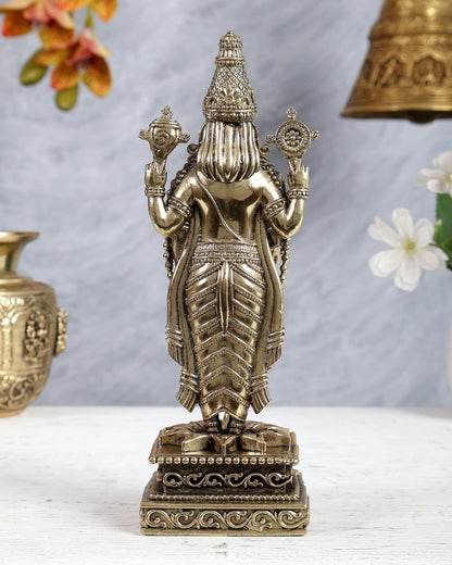 Brass Superfine Tirupati Balaji with Garuda Vahana Idol – Intricately Carved Divine Statue (8 Inches) - Budhshiv.com