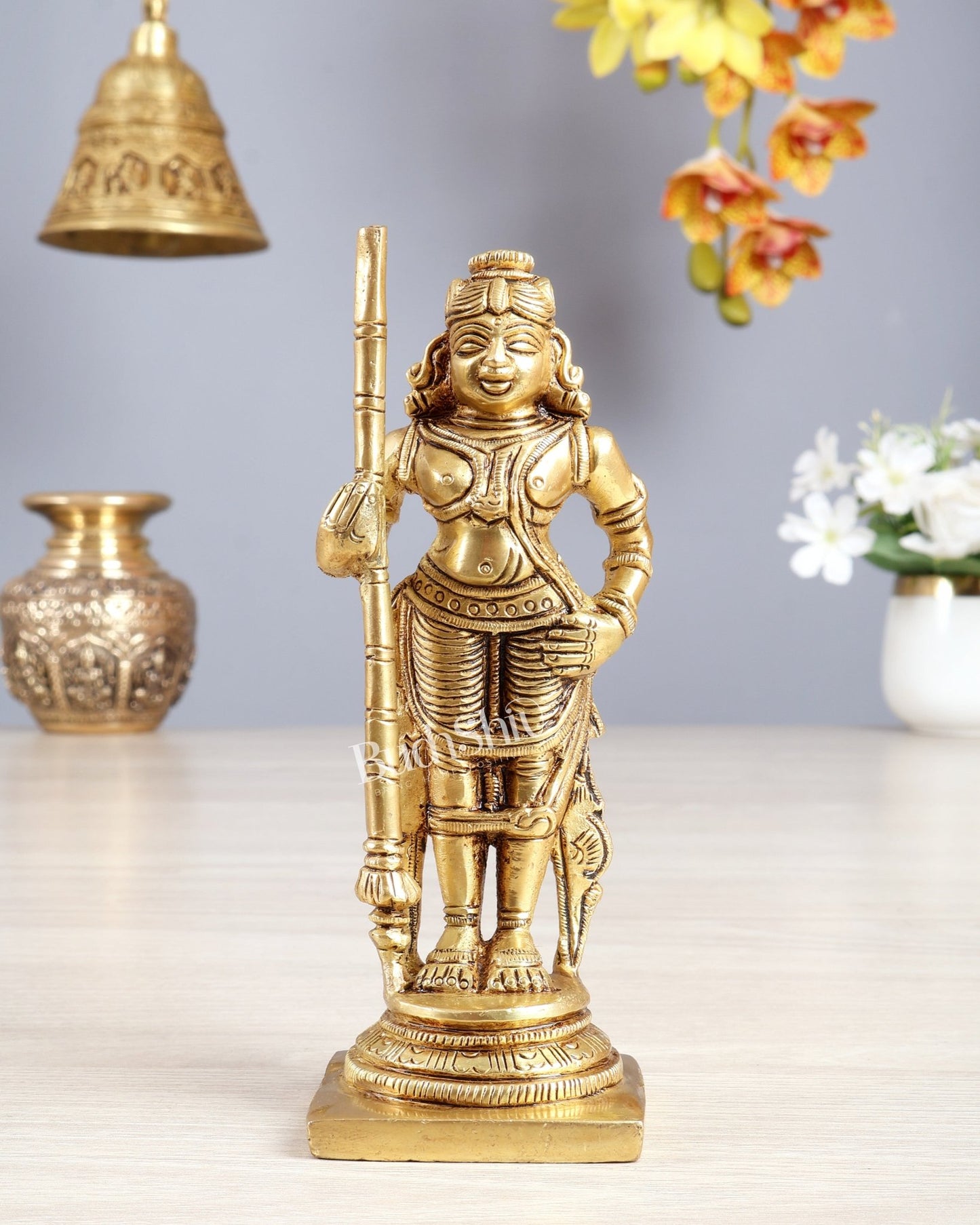 Brass Superfine Udupi Krishna Idol - 6.5" Elegant Sculpture - Budhshiv.com
