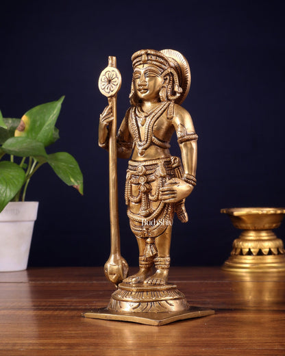 Brass Superfine Udupi Krishna Idol | 9" Height - Budhshiv.com