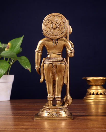Brass Superfine Udupi Krishna Idol | 9" Height - Budhshiv.com