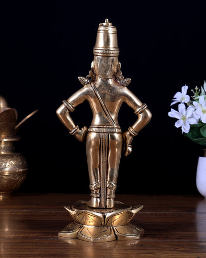 Brass Superfine Vitthal Pandurang Vithoba Idol – Standing Lord Vitthal Statue (10 Inches) - Budhshiv.com