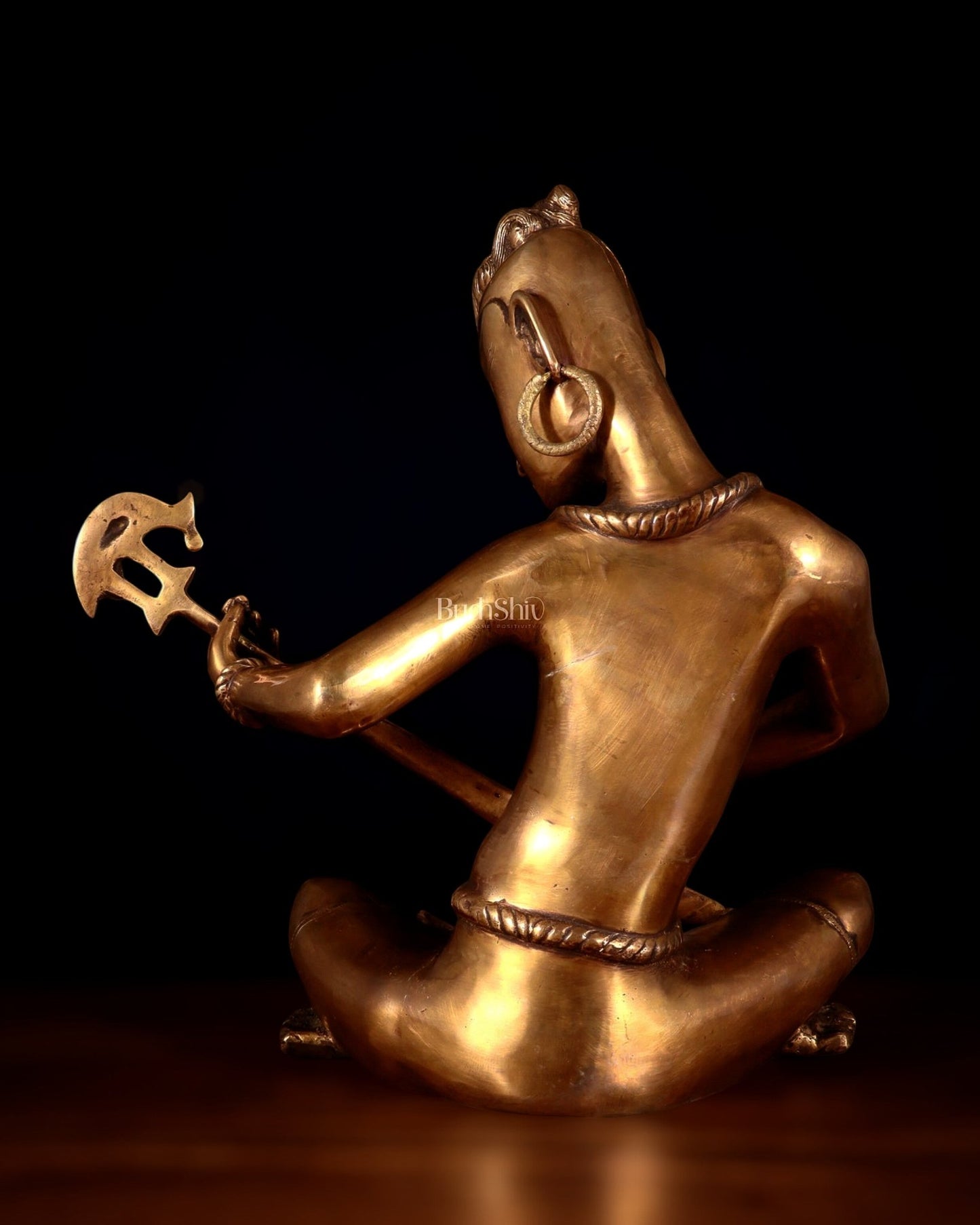 Brass Tansen Musician Statue – tanpura player 18" showpiece - Budhshiv.com