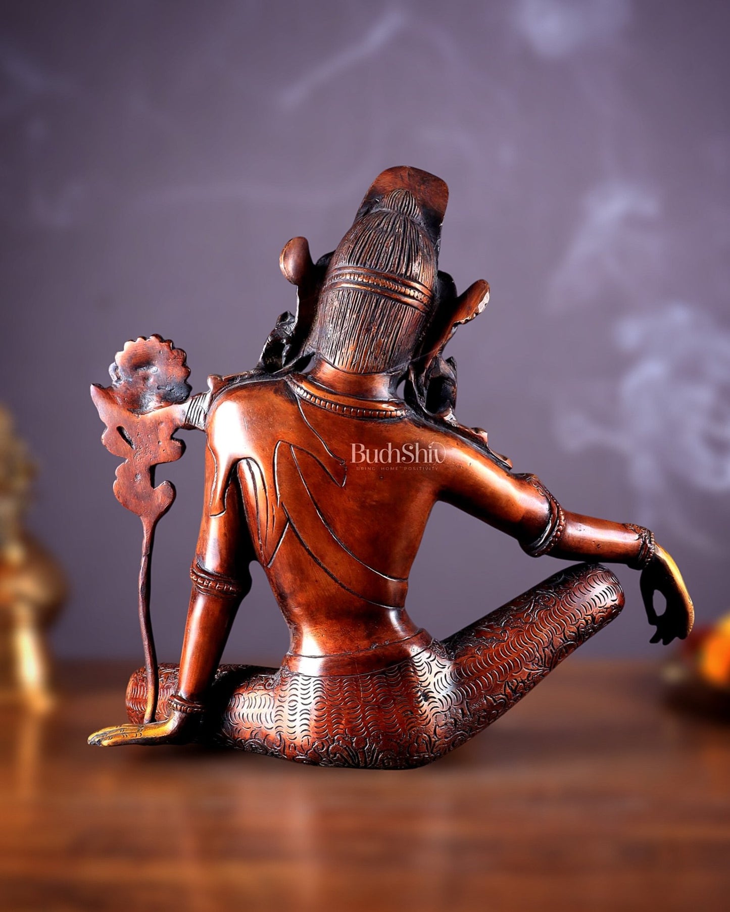 Brass Tibetan Chenrezig Statue 10.8" - Budhshiv.com