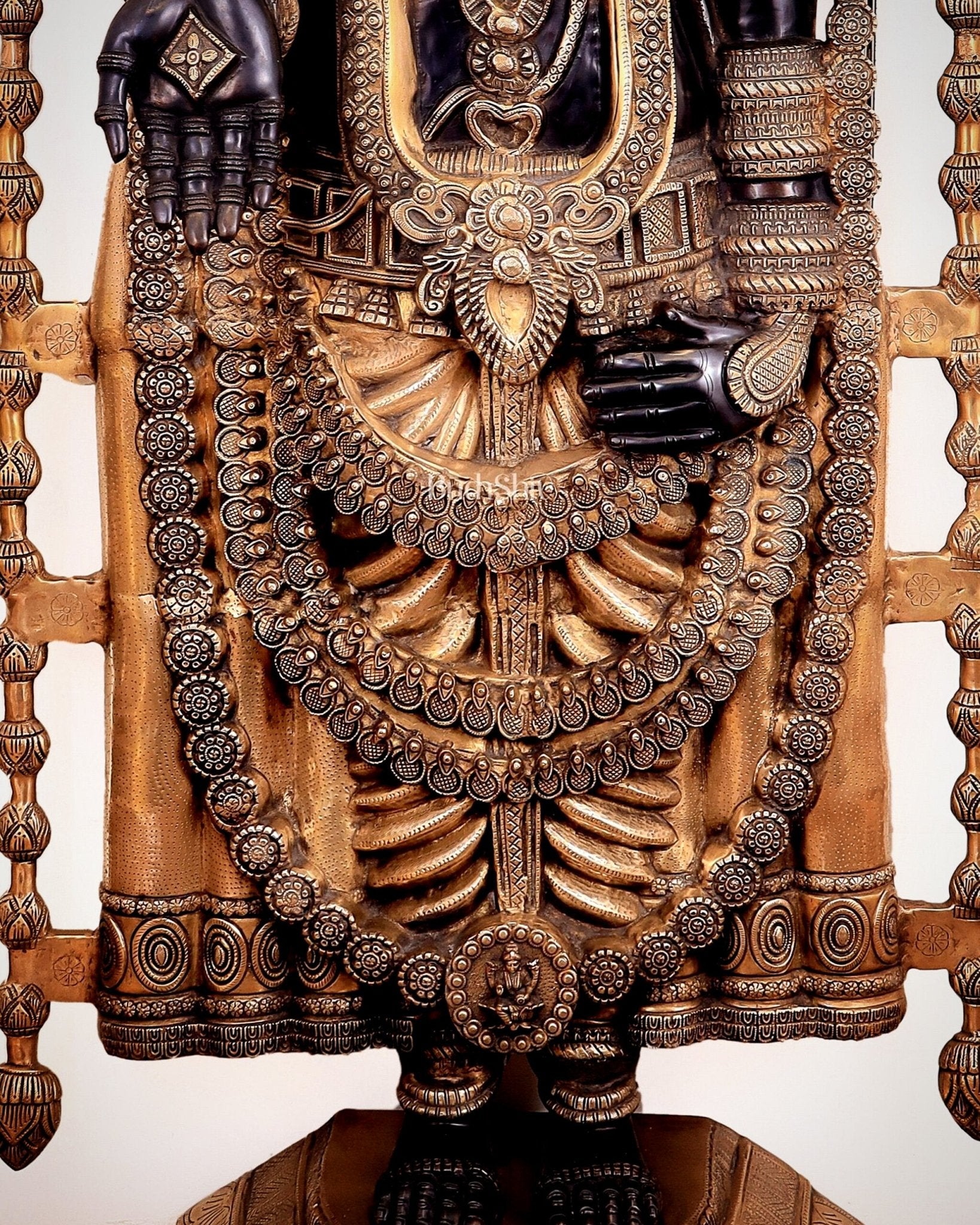 Brass Tirupati Balaji Lord Venkateshwara Swamy 6 Feet Statue - Budhshiv.com
