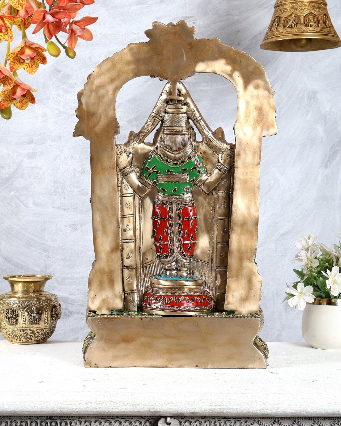 Brass Tirupati Balaji Lord Venkateshwara Swamy idol 20 inch - Budhshiv.com