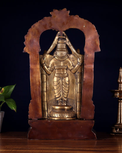 Brass Tirupati Balaji Lord Venkateshwara Swamy idol 20 inch - Budhshiv.com