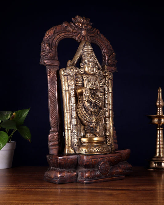 Brass Tirupati Balaji Lord Venkateshwara Swamy idol 20 inch - Budhshiv.com