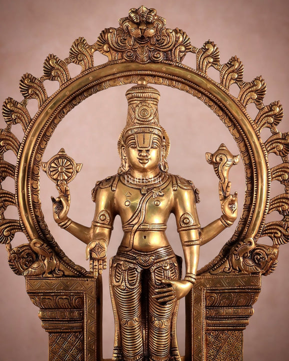 Brass Tirupati Balaji Lord Venkateshwara Swamy idol - Budhshiv.com