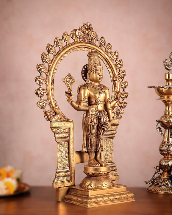 Brass Tirupati Balaji Lord Venkateshwara Swamy idol - Budhshiv.com