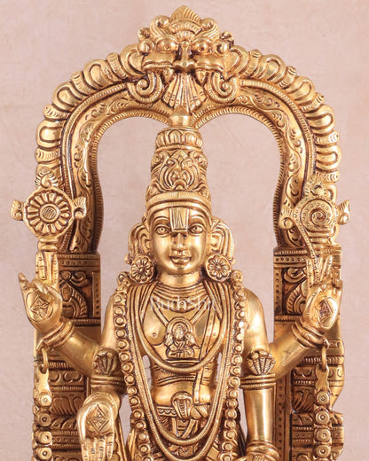 Brass Tirupati Balaji Lord Venkateshwara Swamy statue 16 inch - Budhshiv.com