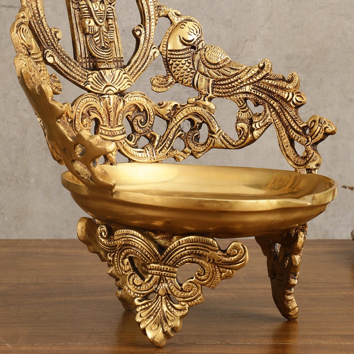 Brass Tirupati Balaji oil lamp diya - Large Size - 11.5 inch - Budhshiv.com