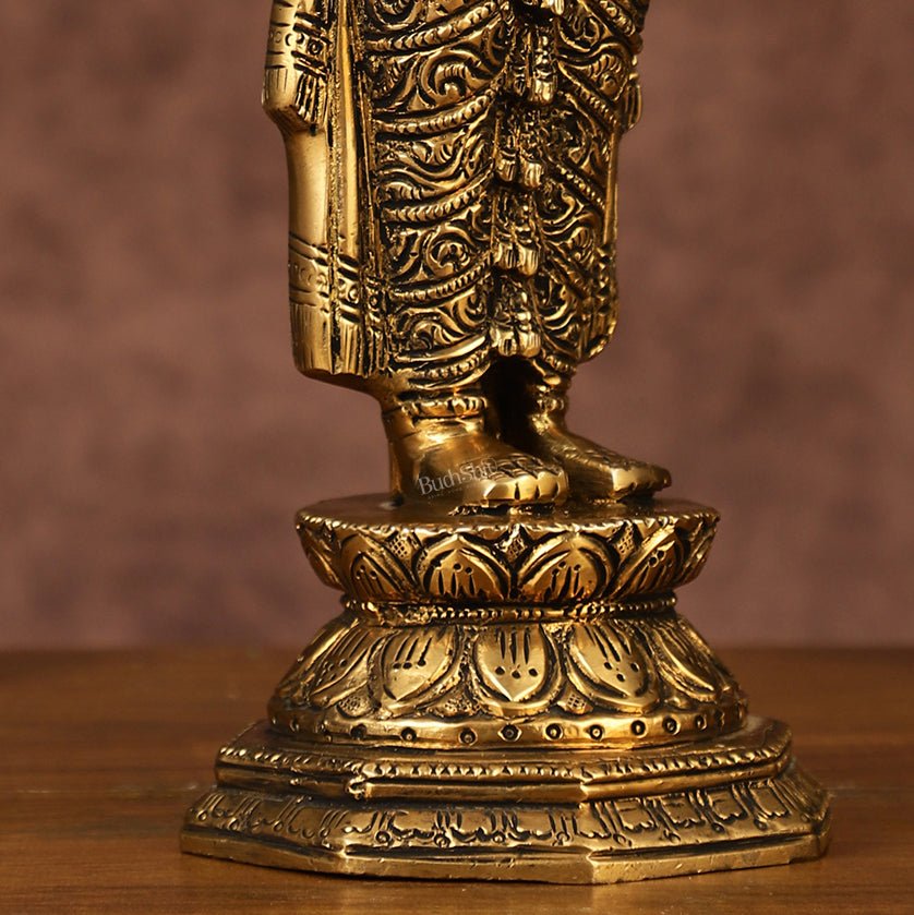 Brass Tirupati Balaji Statue | 12" Height | Divine Elegance - Budhshiv.com