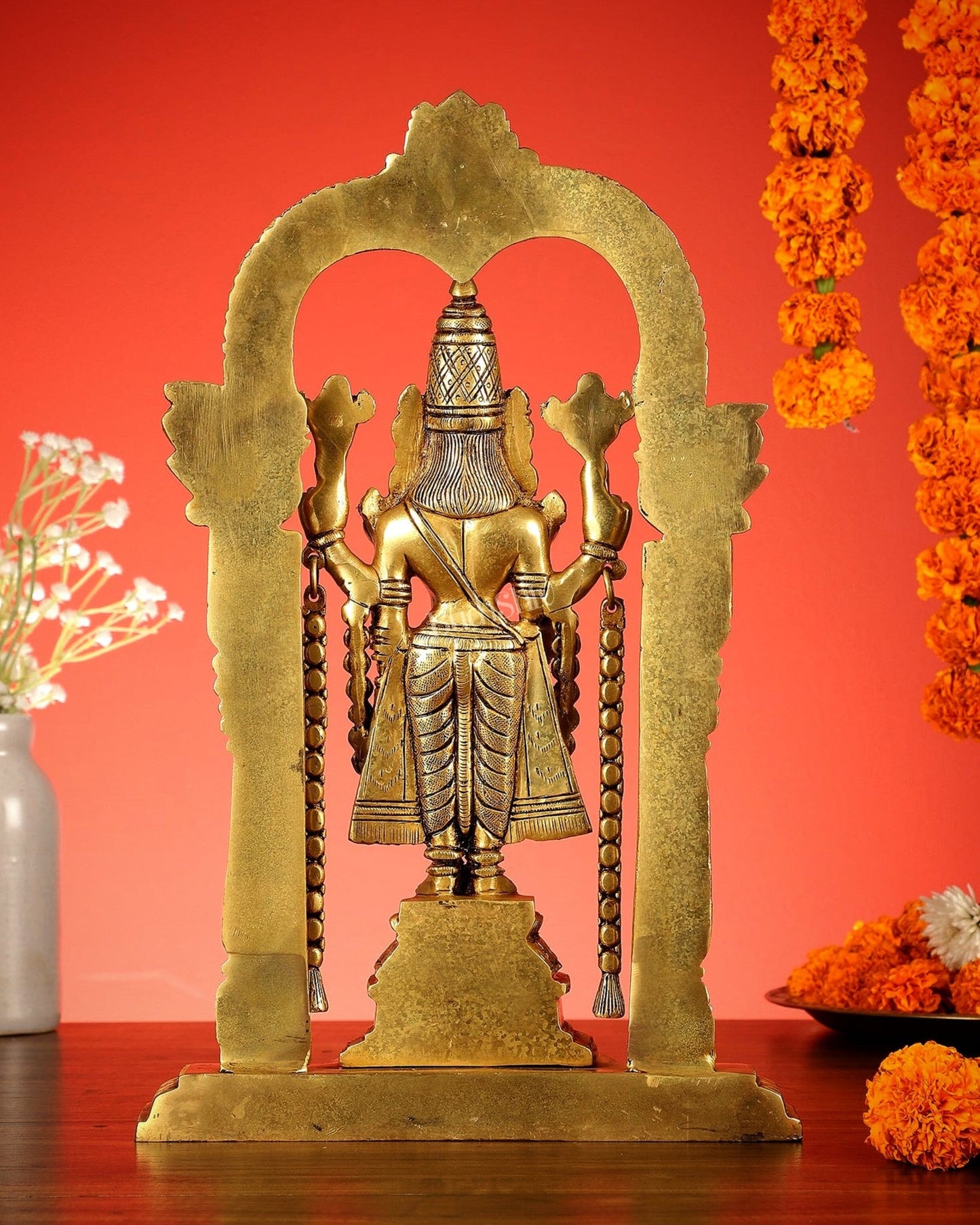 Brass Tirupati Balaji Statue 14" - Budhshiv.com