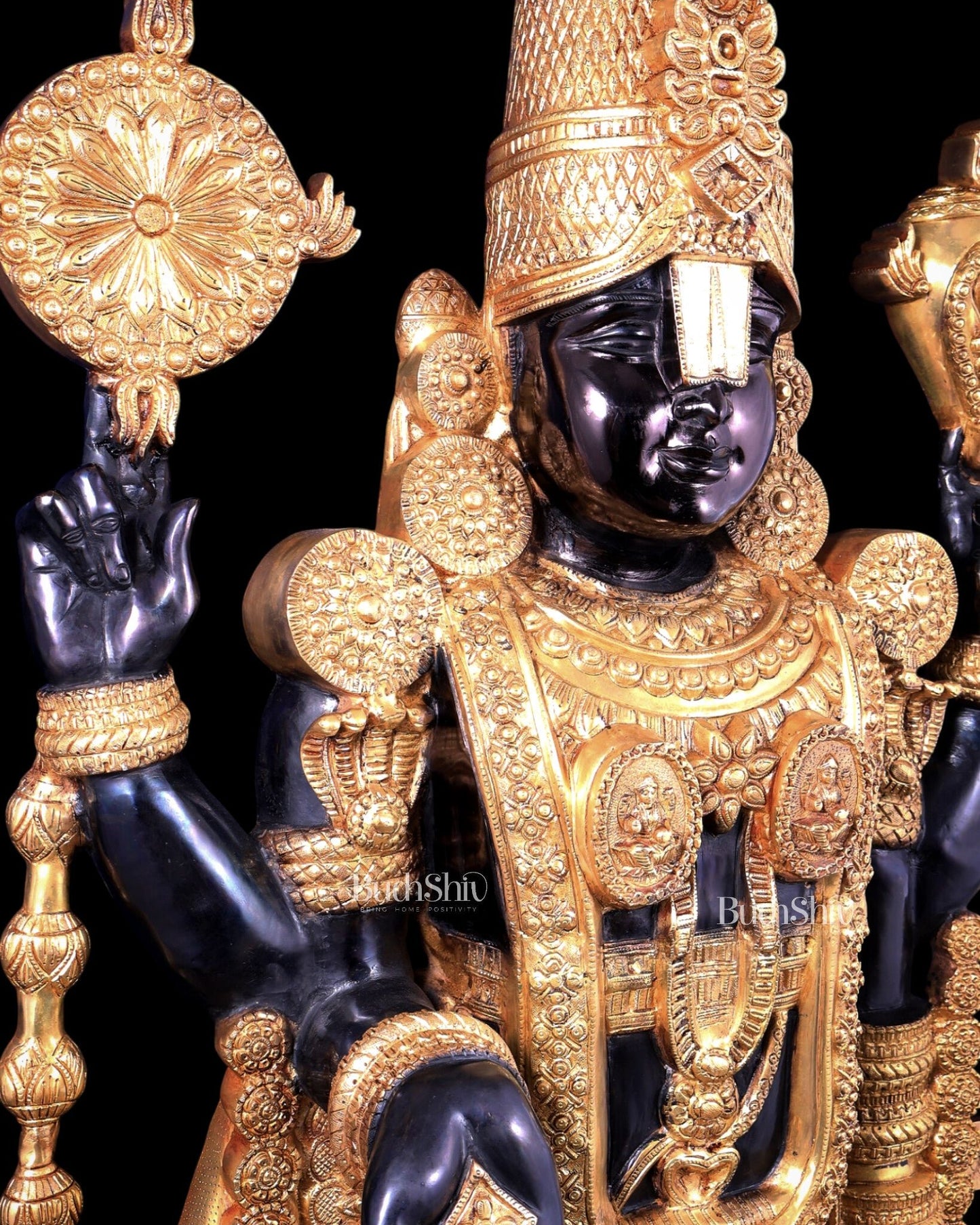Brass Tirupati Balaji Statue 69 inch - Budhshiv.com