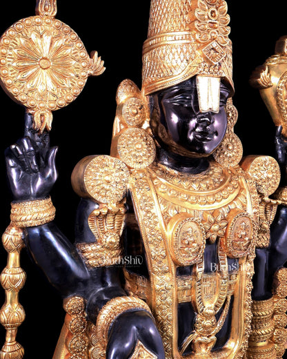 Brass Tirupati Balaji Statue 69 inch - Budhshiv.com