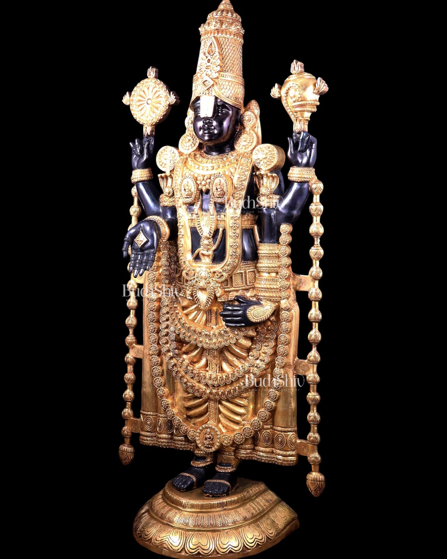 Brass Tirupati Balaji Statue 69 inch - Budhshiv.com