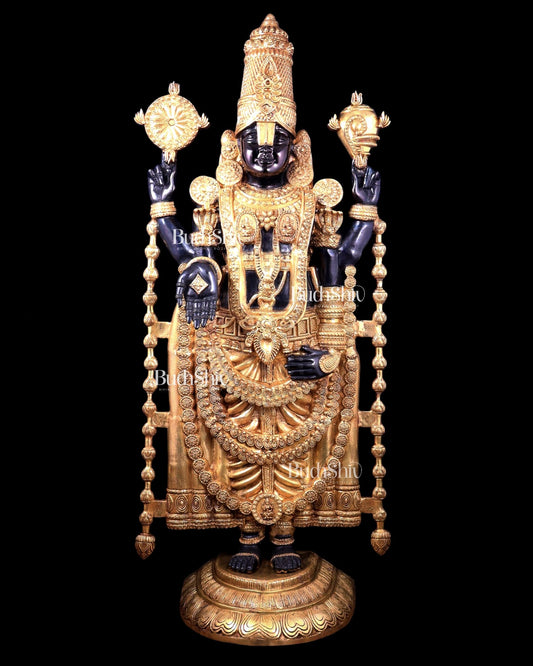 Brass Tirupati Balaji Statue 69 inch - Budhshiv.com