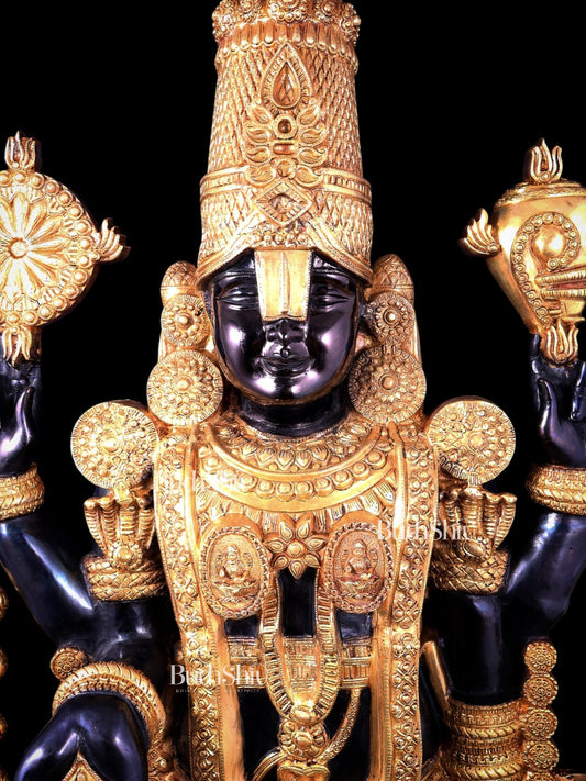 Brass Tirupati Balaji Statue 69 inch - Budhshiv.com