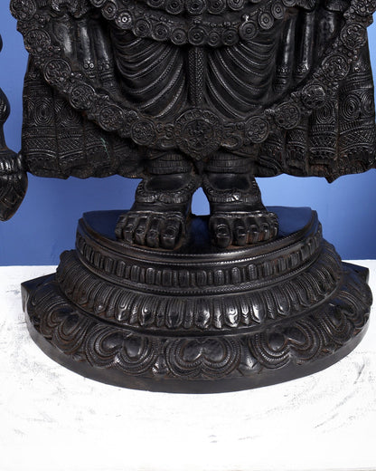 Brass Tirupati Balaji Statue | Lord Venkateshwara swamy | 48 inch full black - Budhshiv.com